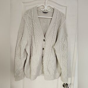 Wind River Cotton Blend Cable Cardigan